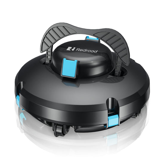 Redroad S1 Cordless Pool Vacuum Robot, Pool Vacuum Lasts 130 Mins, Self-Parking, Ideal for Above/In-Ground Flat Pools up to 1100 sq.ft, Maximum Climbing Angle 18 Degrees