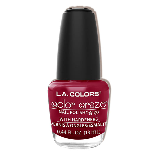 L.A. COLORS Color Craze Nail Polish, Hot Blooded CNP406