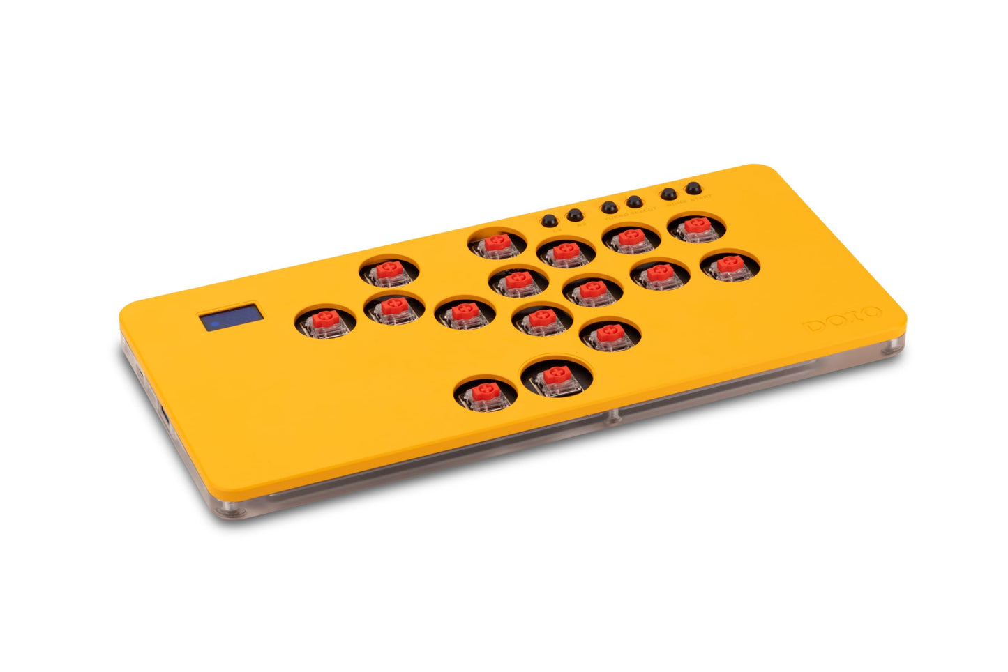 KEEBMONKEY DOIO Hitpad Standard Series Aluminum & Acrylic Gaming Leverless Arcade Controller w/ 0.96' Display, RGB & Dual USB-C for PC/Switch/PS3/PS4/PS5 (White)