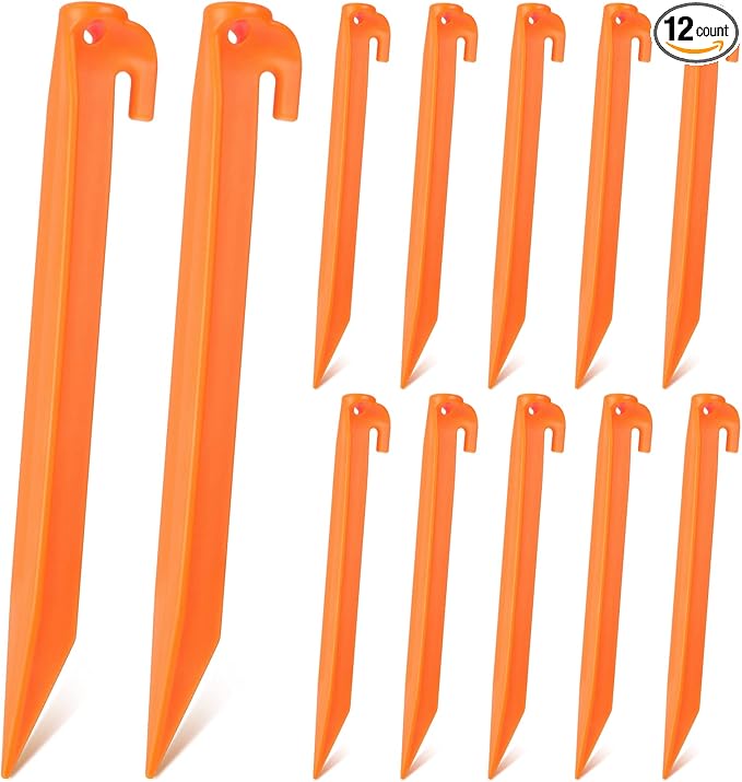 9 Inch Plastic Inflatable Stakes Yard Stakes Replacement Yard Inflatable Accessories for Inflatables Camping Tent Stakes Tent Pegs for Christmas Garden Home Decorations