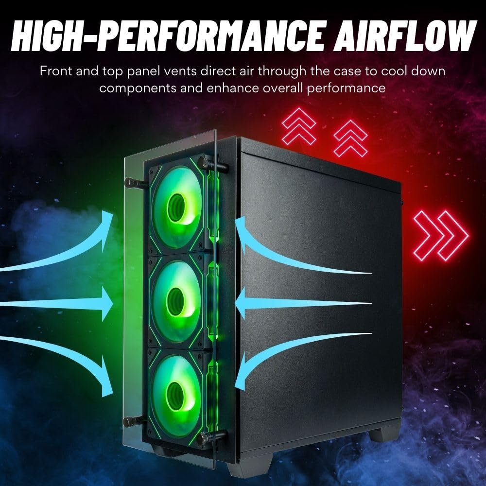 Empowered PC Stratos Micro Gaming Desktop - AMD Ryzen 7 5700G, 32GB DDR4 RAM, 1TB NVMe SSD, Integrated Radeon Graphics, WiFi, Windows 11 Pro - Business Professional Student Computer