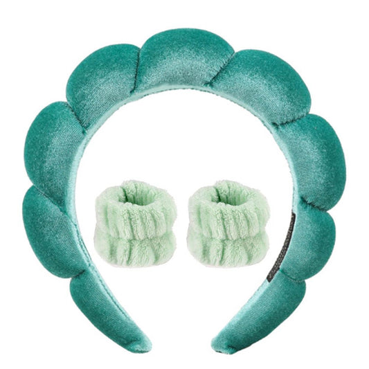 Bebeepoo Spa Headbands For Washing Face Velvet Makeup Headband Combo Pack - Puffy Makeup Headbands For Face Washing, Mask, Skin