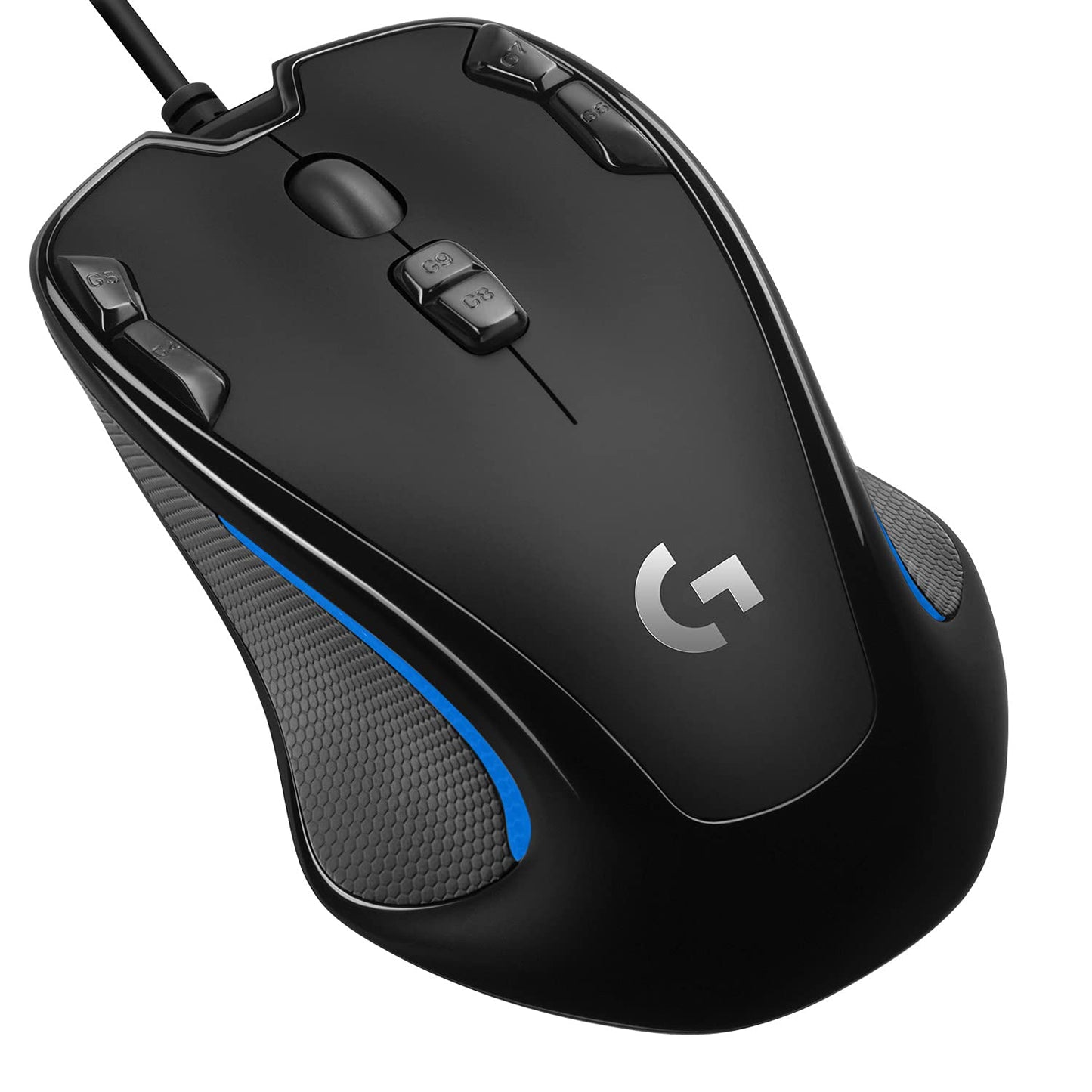 Logitech G300s Wired Gaming Mouse, 2,5K Sensor, 2,500 DPI, RGB, Lightweight, 9 Programmable Controls, On-Board Memory, Compatible with PC/Mac - Black