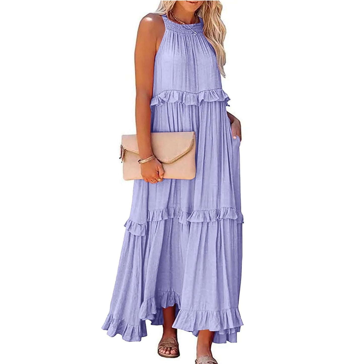Boho Boho Dresses Boho Summer Dresses for Women 2024 Summer Dresses for Women 2024 Maxi Flowy Beach Dresses for Women Boho Dresses Boho Maxi Dress Summer Summer Dresses Women Purple XL