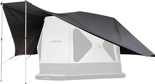 ACACIA Canopy XL for Space Acacia Camping System, PU2000 Waterproof Camping Tarp for 4 Season Camping, UPF50+ Sunproof Tent Tarp with 4 Telescoping Poles, Carry Bag, Moonstone