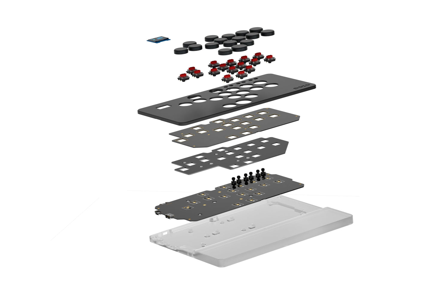 KEEBMONKEY DOIO Hitpad Standard Series Aluminum & Acrylic Gaming Leverless Arcade Controller w/ 0.96' Display, RGB & Dual USB-C for PC/Switch/PS3/PS4/PS5 (White)