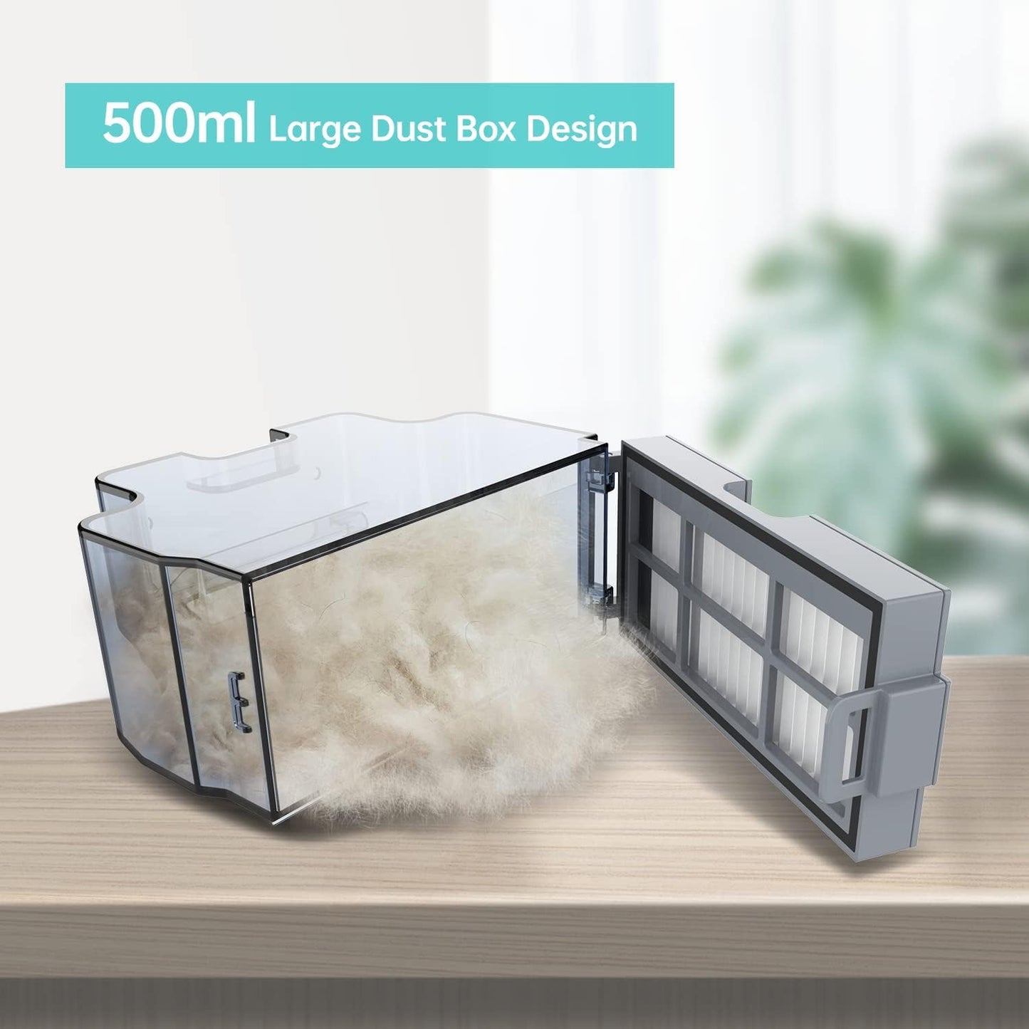 Lefant M210 Robot Vacuum Cleaner, 120-Min Runtime, Compact Design, Powerful Suction, Low Noise, Wi-Fi/App/Voice Control, Self-Charging, Scheduled Cleaning, Ideal for Pet Hair and Hard Floors, Black