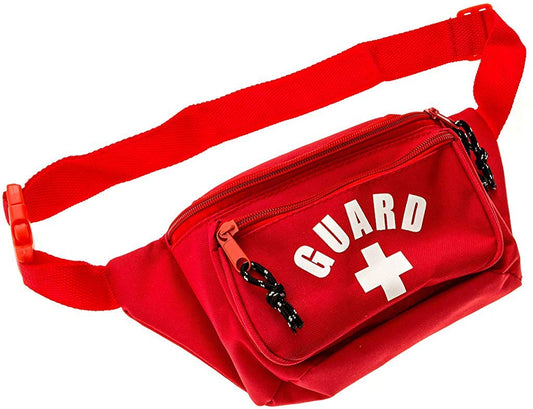 BLARIX Guard Fanny Pack Hip Pack Waist Bag 3 Pockets (Red)