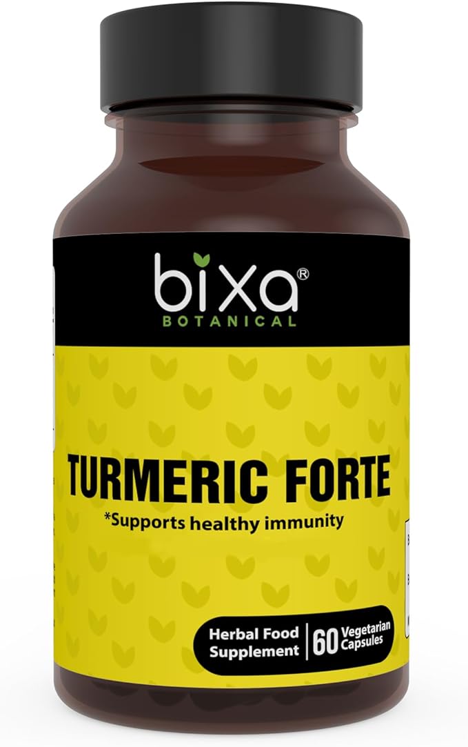 bixa BOTANICAL Ayurvedic Natural Herbal Supplement Turmeric Forte Capsules (100% Pure Authentic Premium Quality) 450mg 60 Veg Capsules