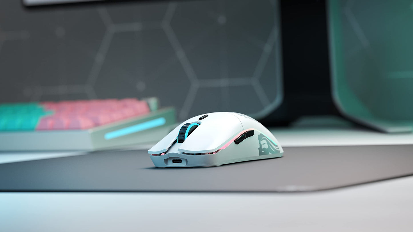 Glorious Model O Minus Wireless Gaming Mouse, RGB Gaming Mouse (Matte White)