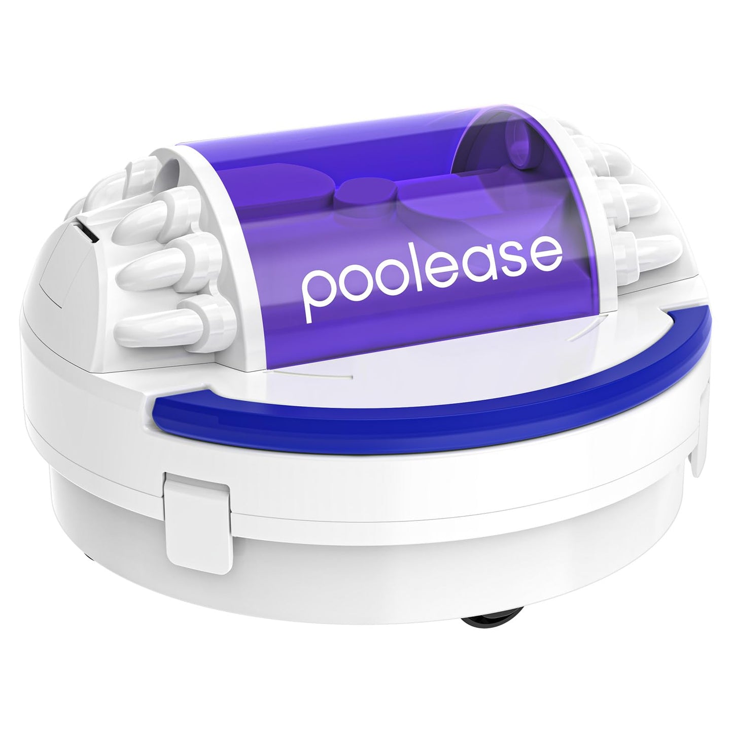 Poolease X1 Cordless Pool Cleaner Robot, Robotic Pool Vacuum for Above/In Ground Pool, 45W Dual-Motor, Self-Parking, Enhanced with 2L Debris Capacity (White and Purple)