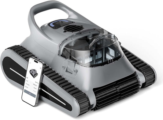 Pool Vacuum for Above Ground Pool Up to 2000 Sq.ft, Pool Vacuum for Inground Pools Lasts Up to 150 Mins, Dual Brushes for Superior Cleaning, Pool Cleaner for Wall, Floor and Auto Mode
