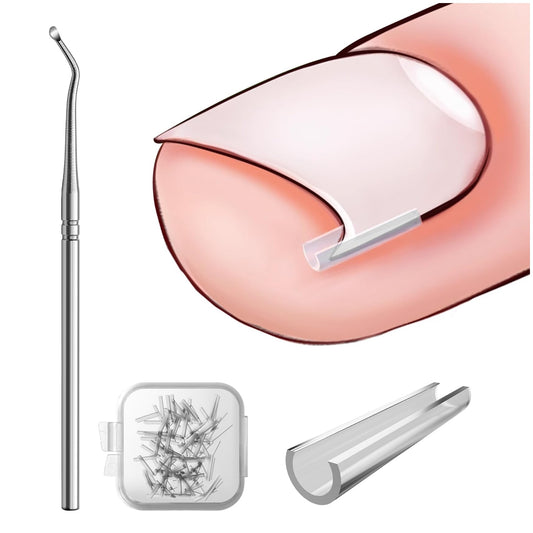 BEZOX Ingrown Toenail Corrector Set - 40 Pcs Pain-Free Toenail Straightener Strips with Toenail Lifter - Easy Use Ingrown Toenail Tools Kit