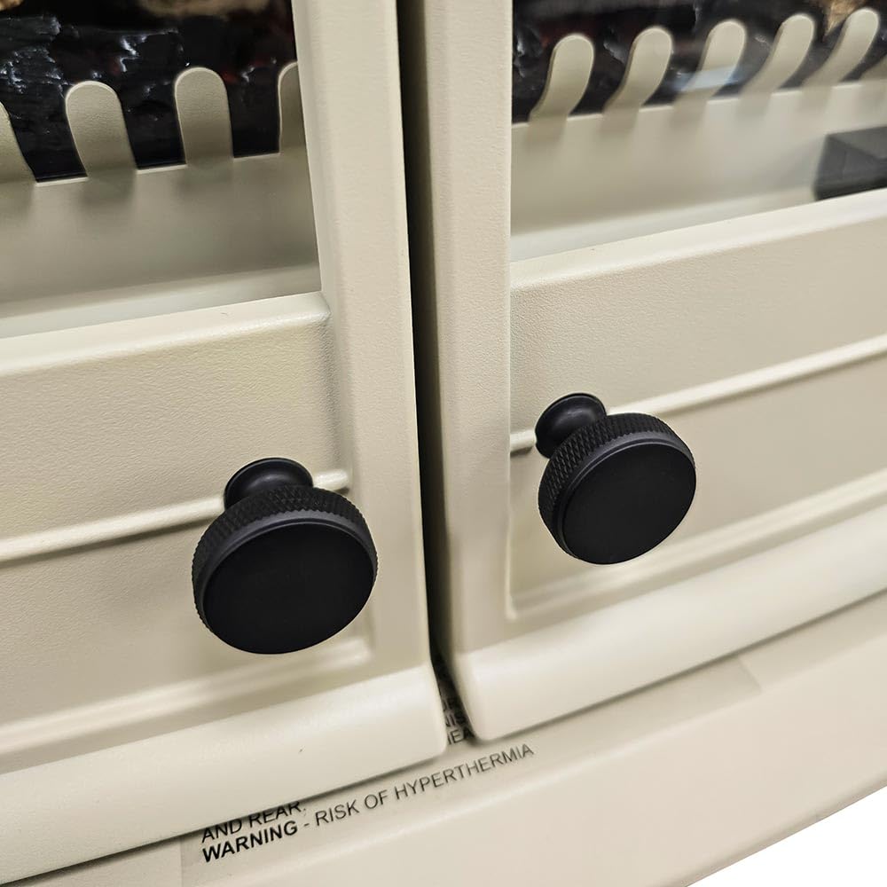 Modern Ember Harlowe Freestanding Electric Fireplace Stove Heater in Cream with Multi-Color Ember Bed | Smart Technology | Alexa/WiFi Enabled | 1500W | Indoor Portable Heater | Safety Shutoff