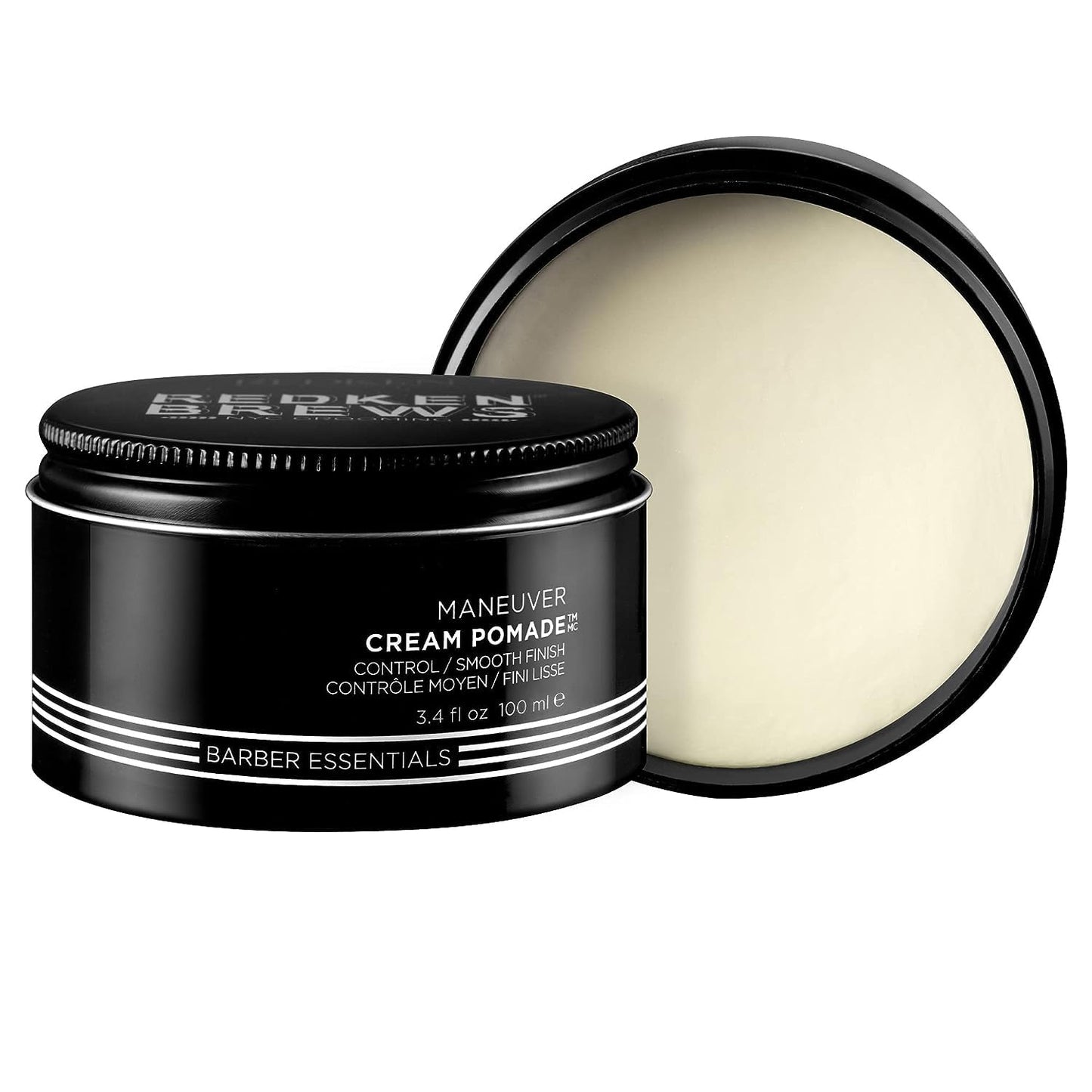 Redken Brews Cream Pomade For Men - Provides Medium Hold With Natural and Smooth Finish With Low Shine, For All Hair Types