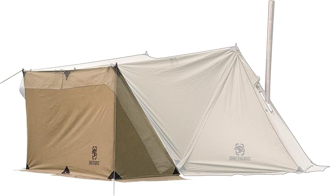 OneTigris BULLBAT TC Canvas Camping Tarp, Survivalist Heavy Duty Terylene Cotton Wind Tarp Polycotton Sun Shelter, Outdoor Cooking Tarp, Tent Accessory Fabric