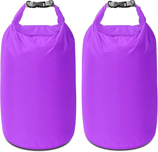 Dry Bag Set, Waterproof Small Lightweight Dry Bags for Paddle Board Kayaking, Fishing, Camping (Purple, 70L 2Pack)