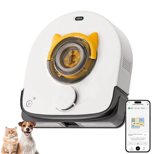 UBPET Robot Vacuum Cleaner, 22,000Pa Ultra-Strong Suction - Automatic Robot Vacuum for Pet Hair & Carpets, Tangle-Free Cleaning, Smart Mapping with LiDAR Navigation, App Controlled Vacuum Robot (V10)