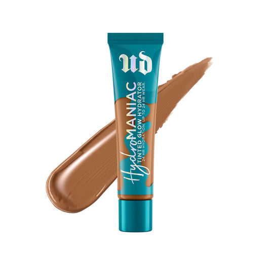 Urban Decay Hydromaniac Dewy Foundation (61 Medium Deep Neutral), Hydrating Tinted Moisturizer for Dry Skin, Buildable Medium Coverage, Non-comedogenic, Vegan, Cruelty-free - 1.1 fl oz