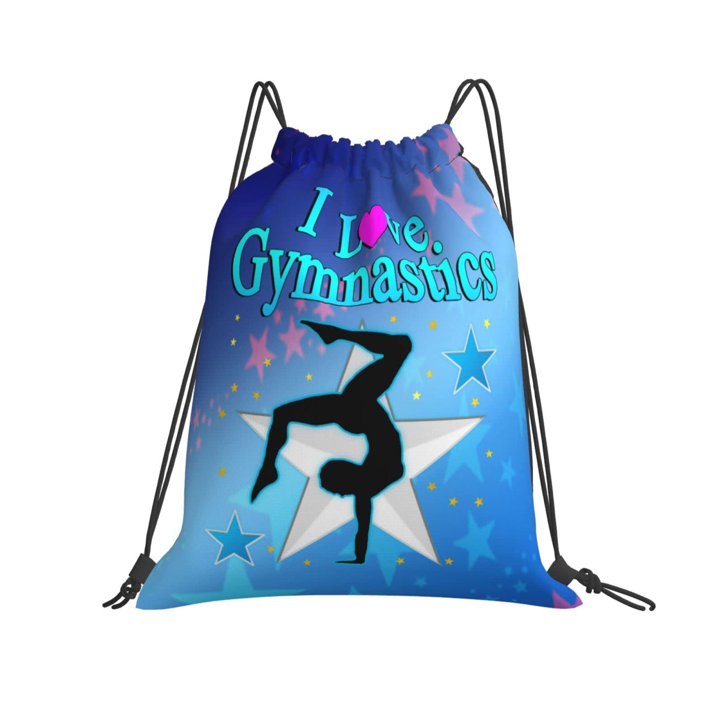 Braytow Gymnastics Drawstring Backpack Gym String Bag Drawstring Sackpack Sport For Womens Mens