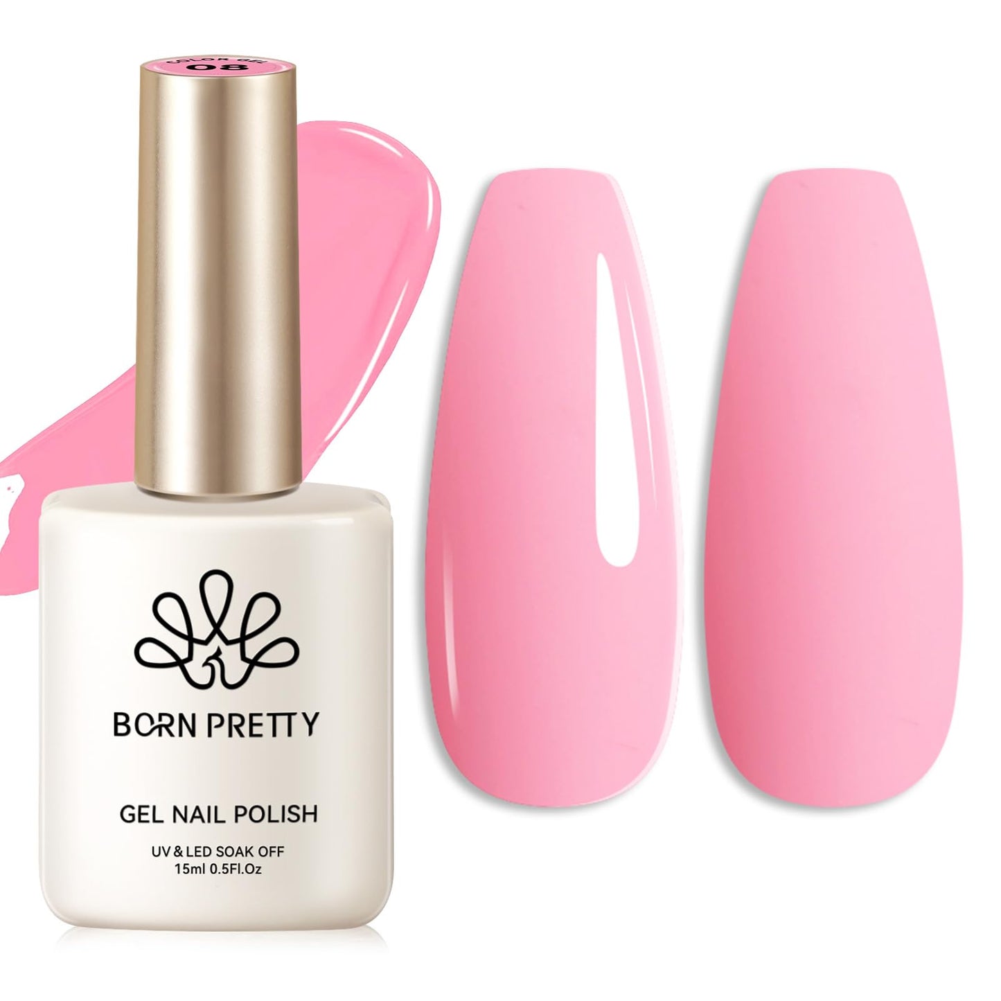 Born Pretty Pink Gel Nail Polish 15ml Paris Pink Color Nail Art Design Manicure DIY Salon Home Long Lasting