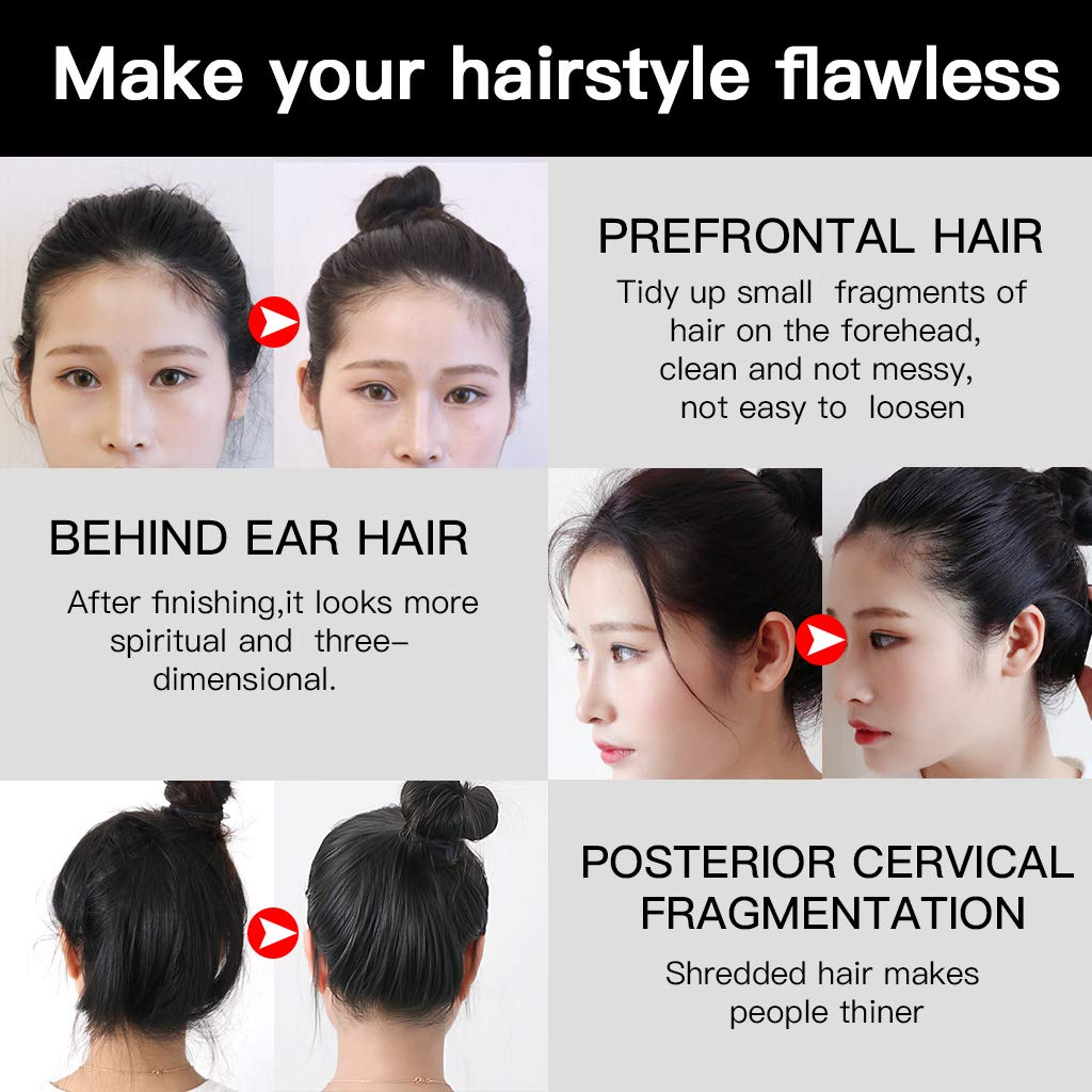 BestLand 2 Pcs Hair Finishing Stick, Hair Mascara Flyaway Hair Tamer Stick, Refreshing Not Greasy Feel Shaping Gel, Wax Fixer for Bangs, Edges, Frizz and Baby Hairs Control, Slick Back Hair Product