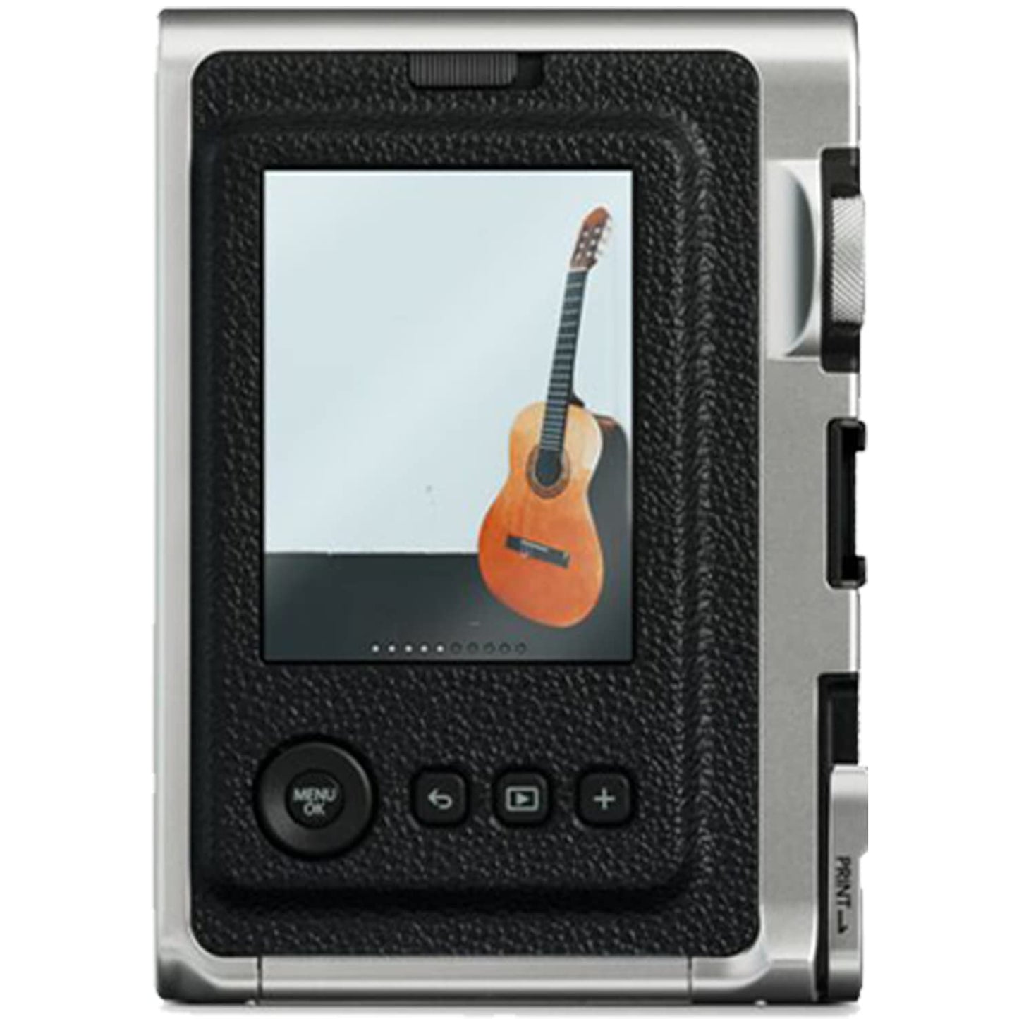 Fujifilm Instax Mini EVO Hybrid Instant Camera Black Bundle with Instax Mini Instant Film 20 Sheets, 32GB microSD Card, Vintage Style Black Camera Case, Bundle