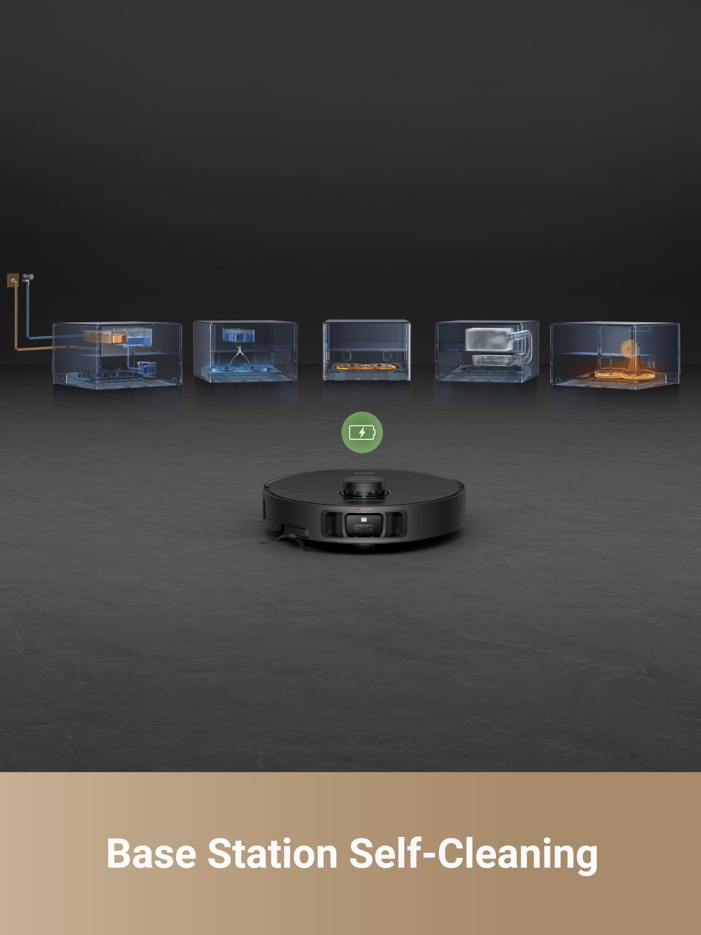 DREAME X40 Master Robot Vacuum Cleaner, 12,000Pa Suction, Auto Refilling & Draining, Smart Navigation, Mop Self-Cleaning, Pet-Friendly, 11 inch Compact Base, Alexa/Siri/Google Home Compatible