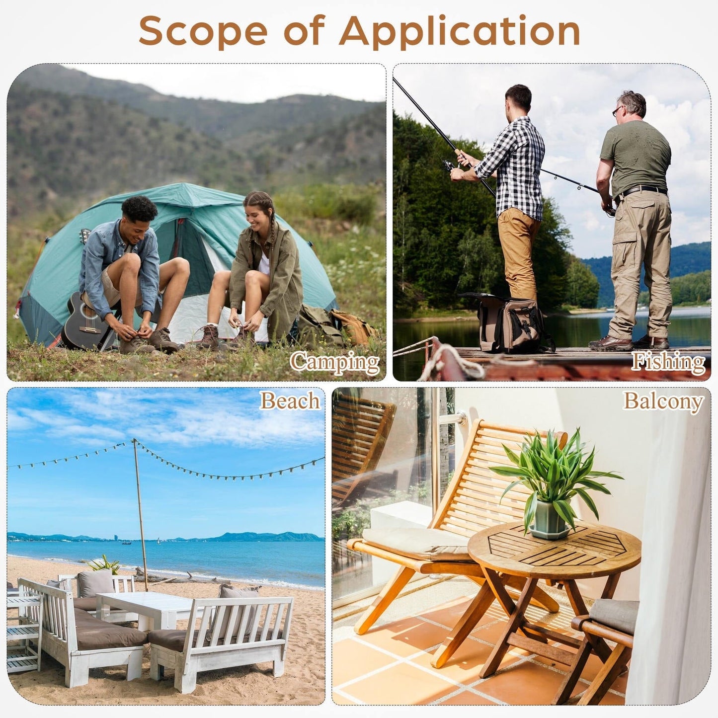 HAMPPLIES 1Pack Outdoor Small Side Table for Picnics and Parties and Portable Wood Plastic