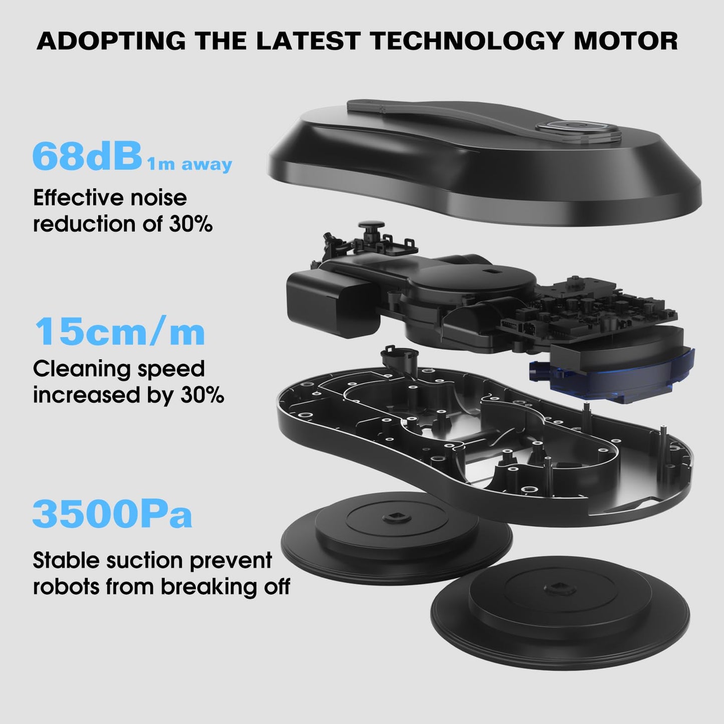 KUIKIBO S6 Window Cleaner Robot with Leather Belt Dual Water Spray 3500Pa Houshold Window Cleaning Robot with AI Path Planning Low Noise Glass Cleaning Robot for Frame/Frameless Glass