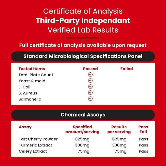 3 in 1 Tart Cherry Extract Capsules with Turmeric & Celery Seed for Uric Acid Flush Cleanse, Joint & Feet Support Pills, 60 Veggie Capsules Manufactured in USA