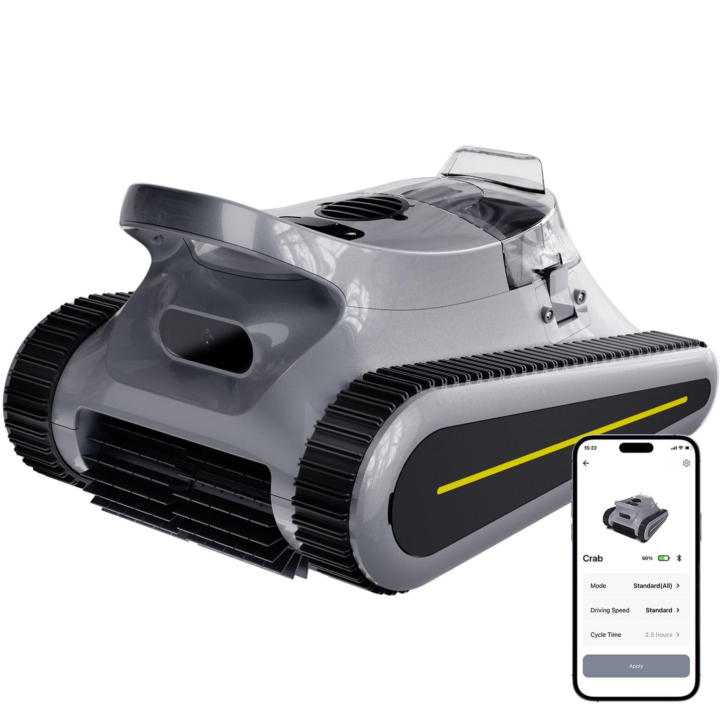 Nepturox Cordless Robotic Pool Cleaner, Pool Vacuum 180W Brushless Motor, 45000Pa Suction, Wall & Waterline Climbing, Auto Path Mapping, for Inground & Above-Ground Pools up to 2150 Sq. Ft.