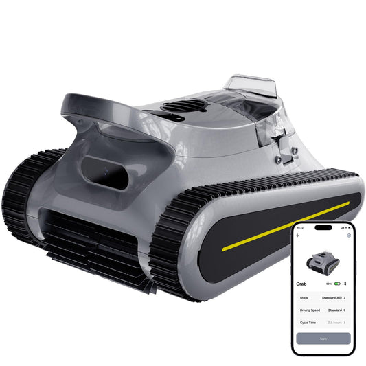 Nepturox Cordless Robotic Pool Cleaner, Pool Vacuum 180W Brushless Motor, 45000Pa Suction, Wall & Waterline Climbing, Auto Path Mapping, for Inground & Above-Ground Pools up to 2150 Sq. Ft.