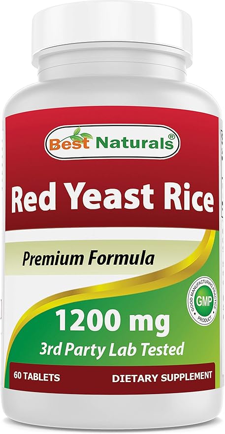 Best Naturals Red Yeast Rice 1200 Mg 60 Tablets (Citrinin Free)