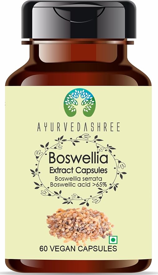 Boswellia Serrata Extract 500mg - 60 Vegetarian Capsules|Indian Frankincense | All Natural | 100% Vegan | Gluten-Free | GMP Certified