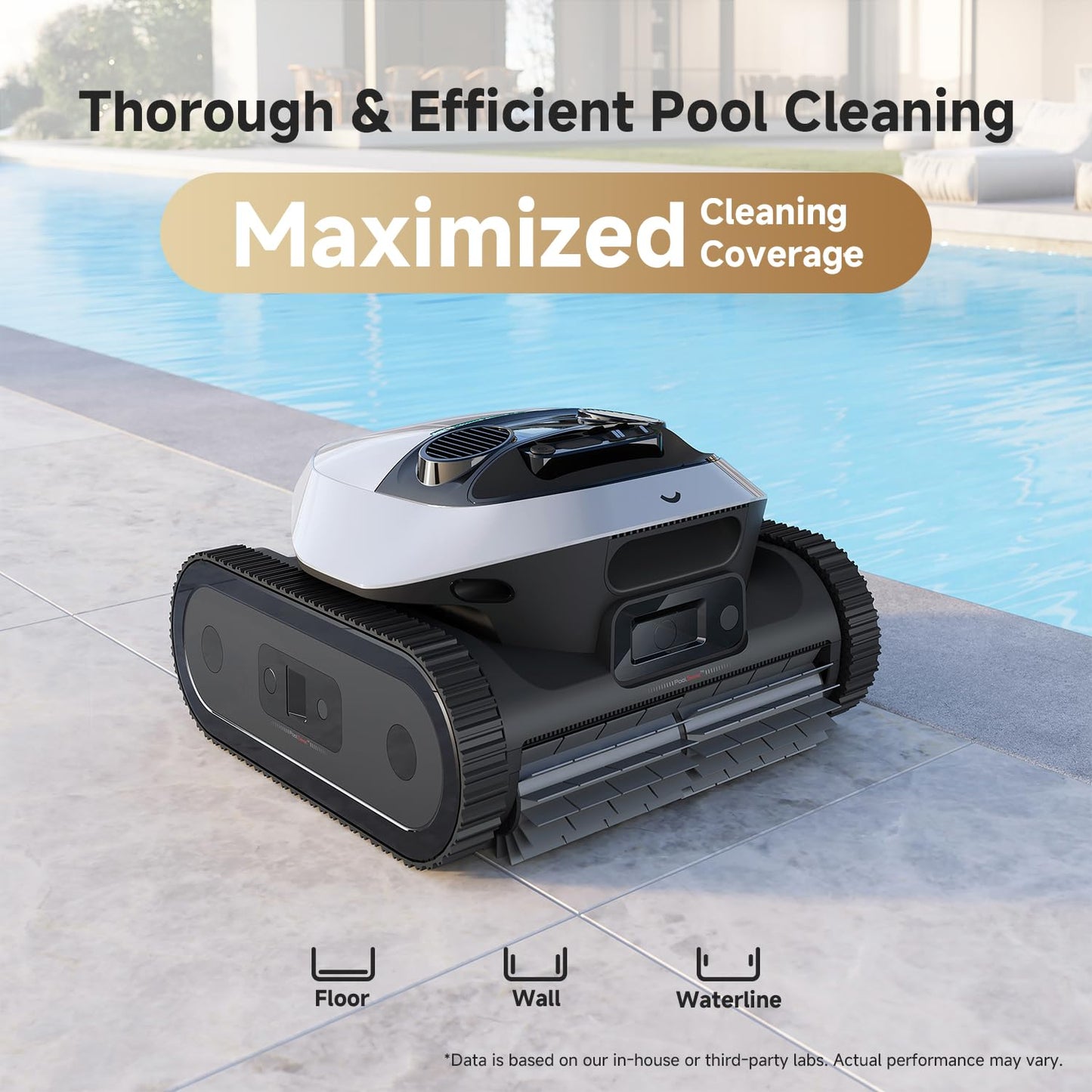 DREAME Z1 Pro Cordless Robotic Pool Cleaner, LiFi Remote Control, 8000 GPH Suction, Waterline Horizontal Cleaning, Auto-Retrieval, Automatic Pool Vacuum for Above & In-Ground Pools, Upgraded Version