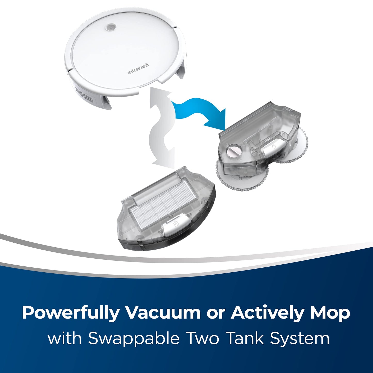 Bissell SpinWave Pet Robot, 2-in-1 Wet Mop and Dry Robot Vacuum, WiFi Connected with Structured Navigation, 3347