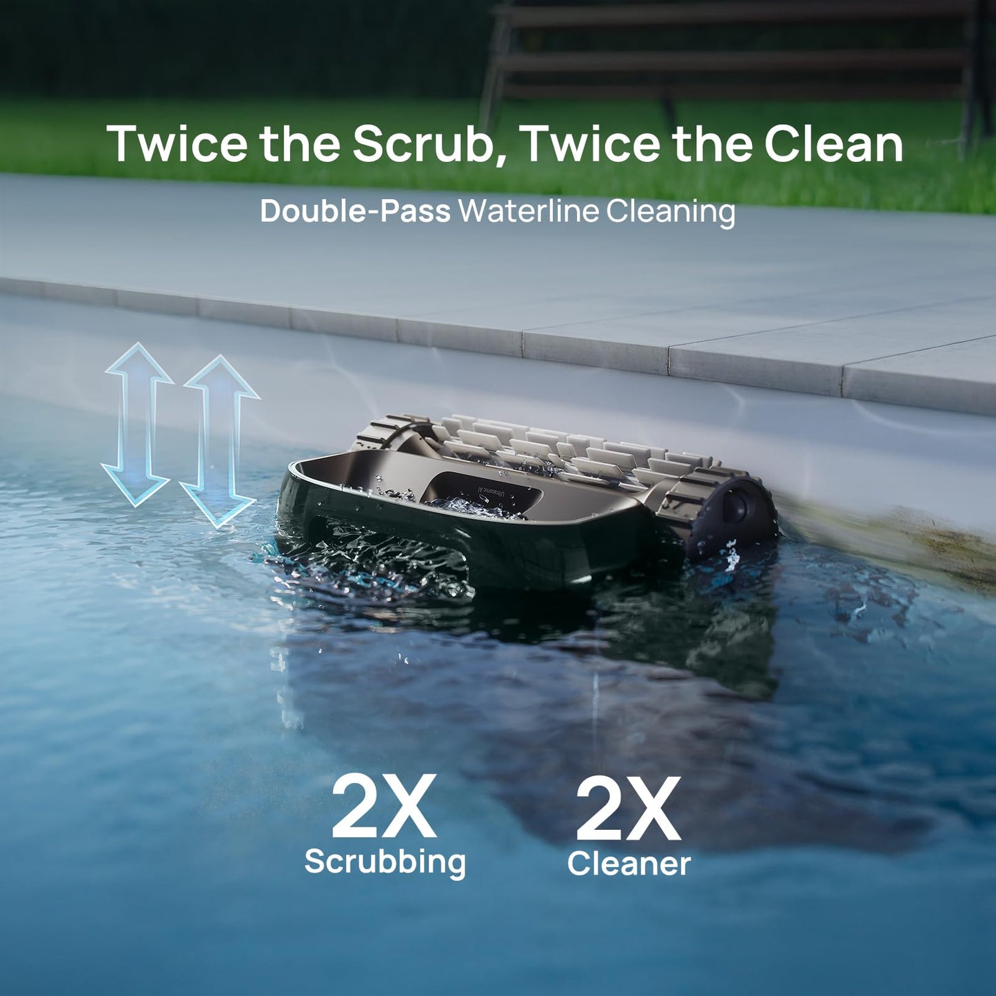 Beatbot AquaSense 2 Pro Cordless Robotic Pool Cleaner, Unmatched 5-in-1 Cleaning, Surface Parking, Pool Skimmer with APP Control, Water Clarification, for Pools up to 3,875 Sq.ft– Obsidian