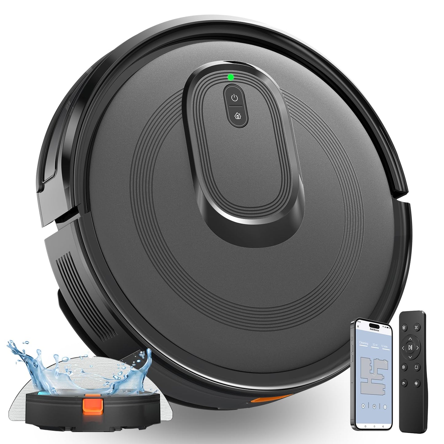 Robot Vacuum and Mop Combo, 2 in 1 Mopping Robot Vacuum Cleaner, 4200Pa Powerful Suction, Multi-Surface Cleaning, Obstacle Avoidance, Self-Charging, Easy to use, App & Voice Control, Works with Alexa