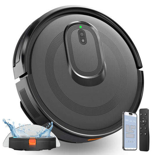 Robot Vacuum and Mop Combo, 2 in 1 Mopping Robot Vacuum Cleaner, 4200Pa Powerful Suction, Multi-Surface Cleaning, Obstacle Avoidance, Self-Charging, Easy to use, App & Voice Control, Works with Alexa