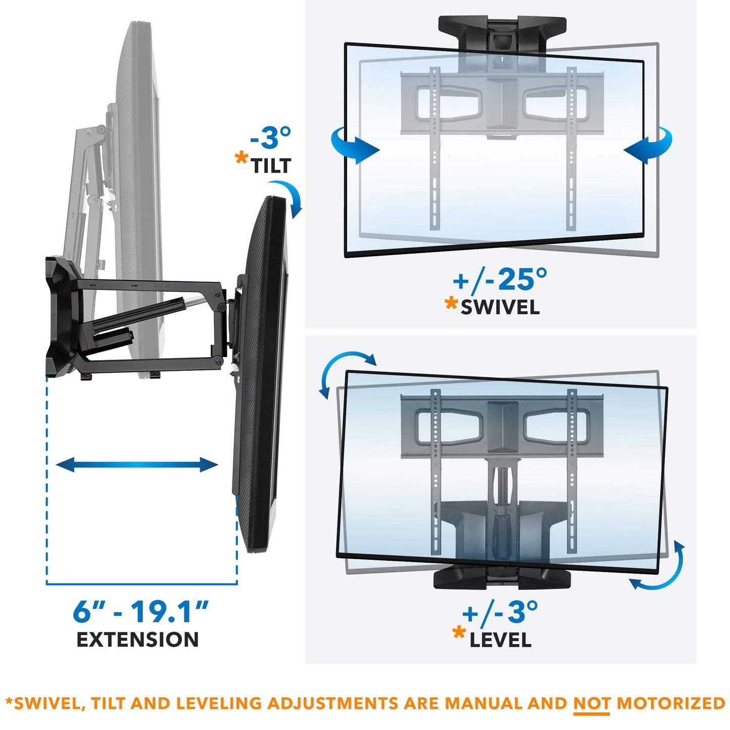 MOUNT-IT! Motorized Fireplace TV Wall Mount | Remote Control Electric Pull Down Mantel Mounting Bracket, Up to 77 Lbs Weight Capacity, Height Adjustable, Swivel, VESA 600x400 Compatible