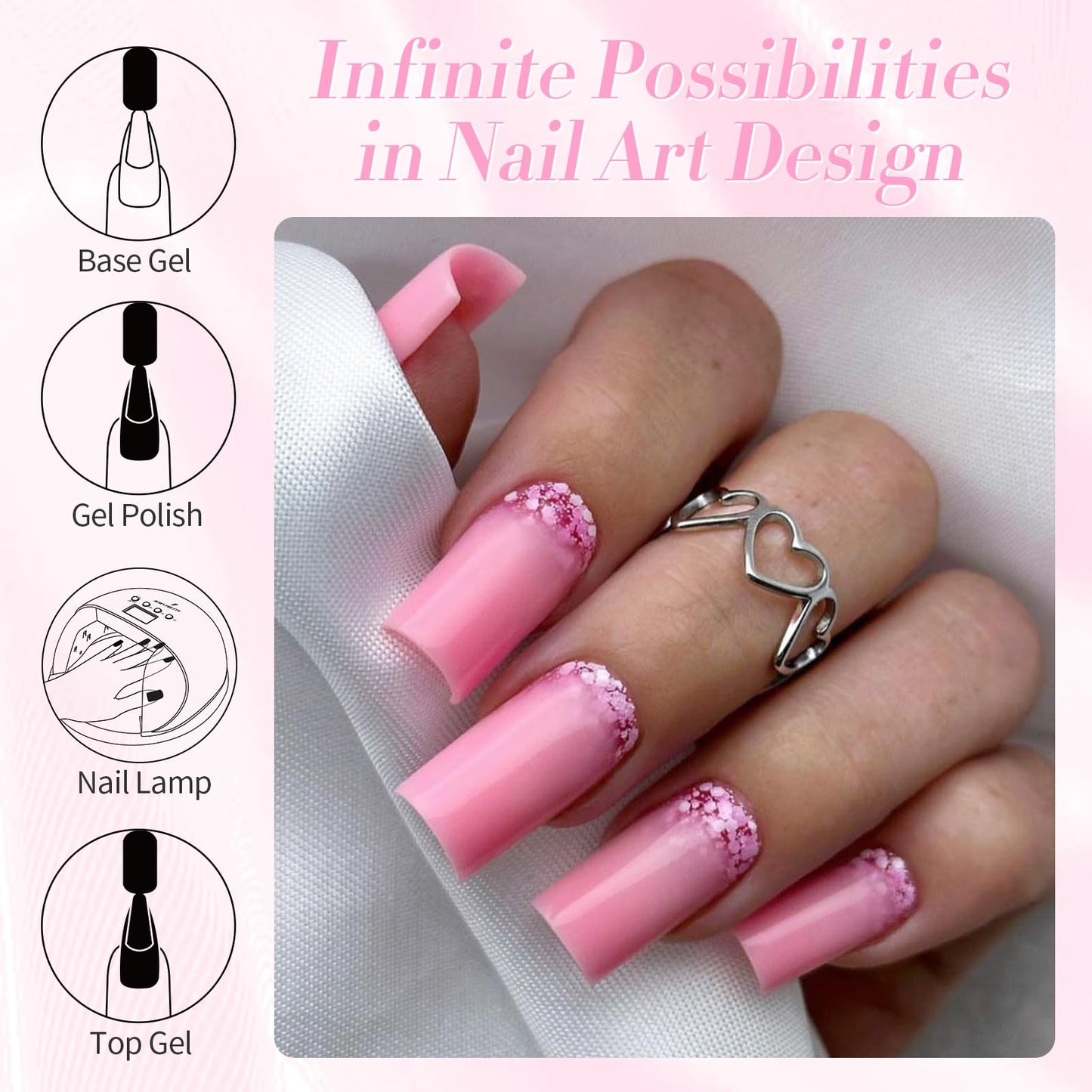 Born Pretty Pink Gel Nail Polish 15ml Paris Pink Color Nail Art Design Manicure DIY Salon Home Long Lasting