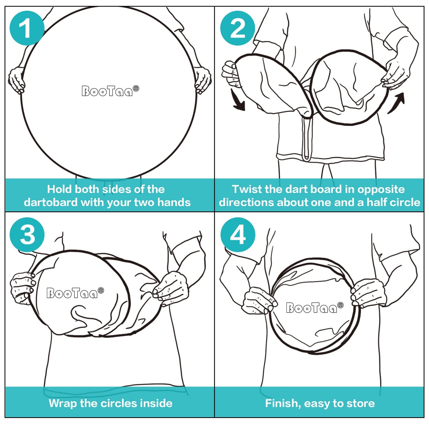 BooTaa 2 Pack 29" Large Dart Board for Kids, Kids Dart Board with 20 Sticky Balls, Boys Toys, Indoor/Outdoor Fun Party Play Game Toys, Birthday Gifts for 3 4 5 6 7 8 9 10 11 12 Year Old Boys Girls