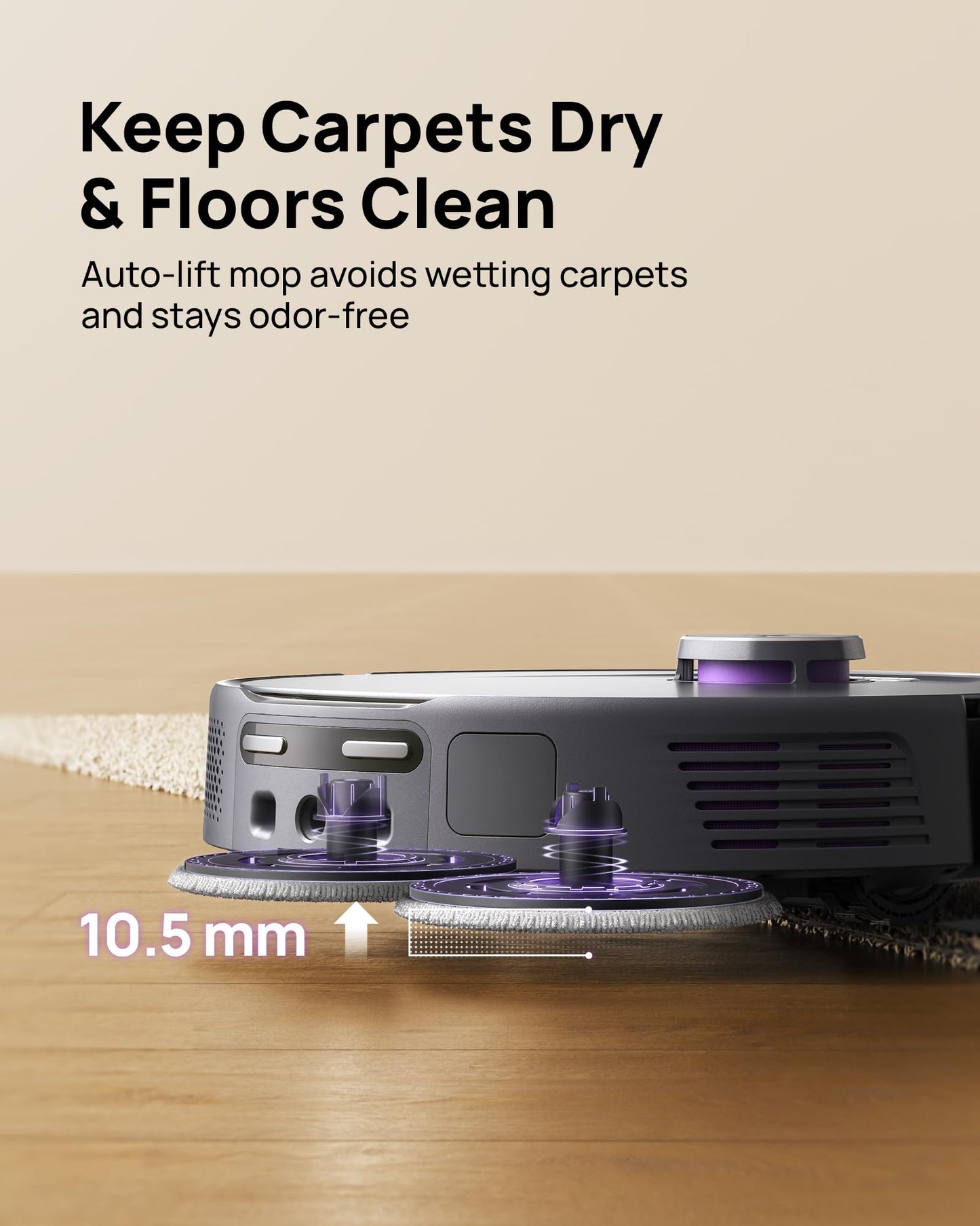 3i P10 Ultra Robot Vacuum and Mop Combo, Extendable Pad for Edge & Corner Mopping, 18000 Pa Suction Deep Cleaning, Auto Hot Water Washing & Drying, Self-Emptying, Self-Refilling, AI Obstacle Avoidance