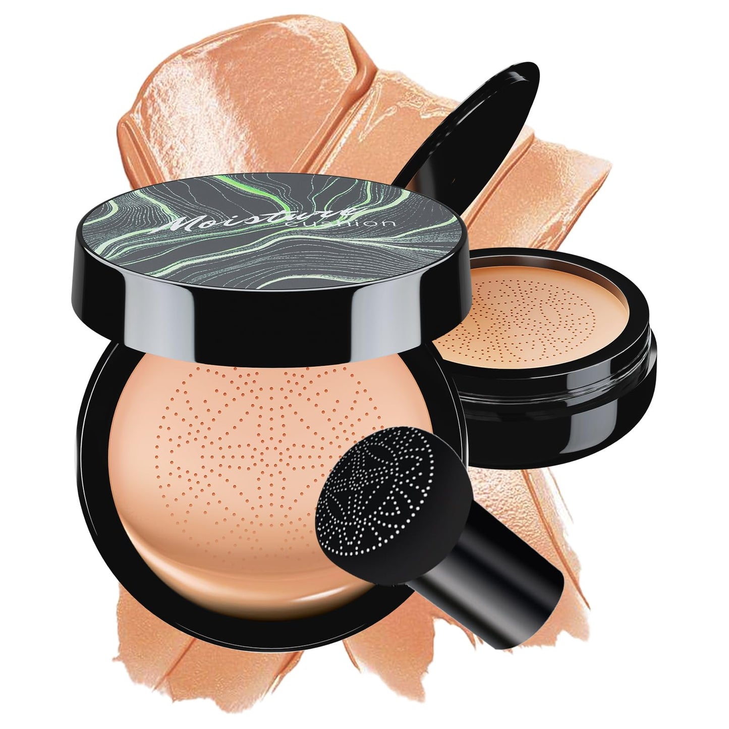 Mushroom Head Air Cushion CC Cream - BB Cream Face Makeup Foundation for Mature Skin Moisturizing Concealer Brighten Long-Lasting, Even Skin Tone for All Skin Types (Nude)
