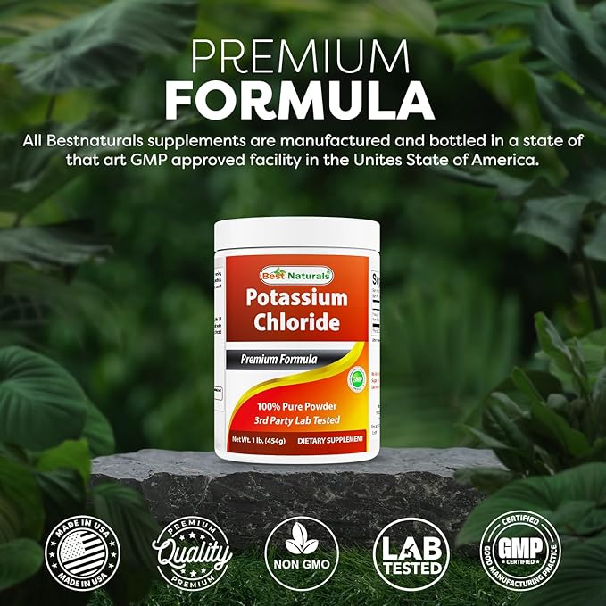 Best Naturals Potassium Chloride Pure Powder 1 Pound