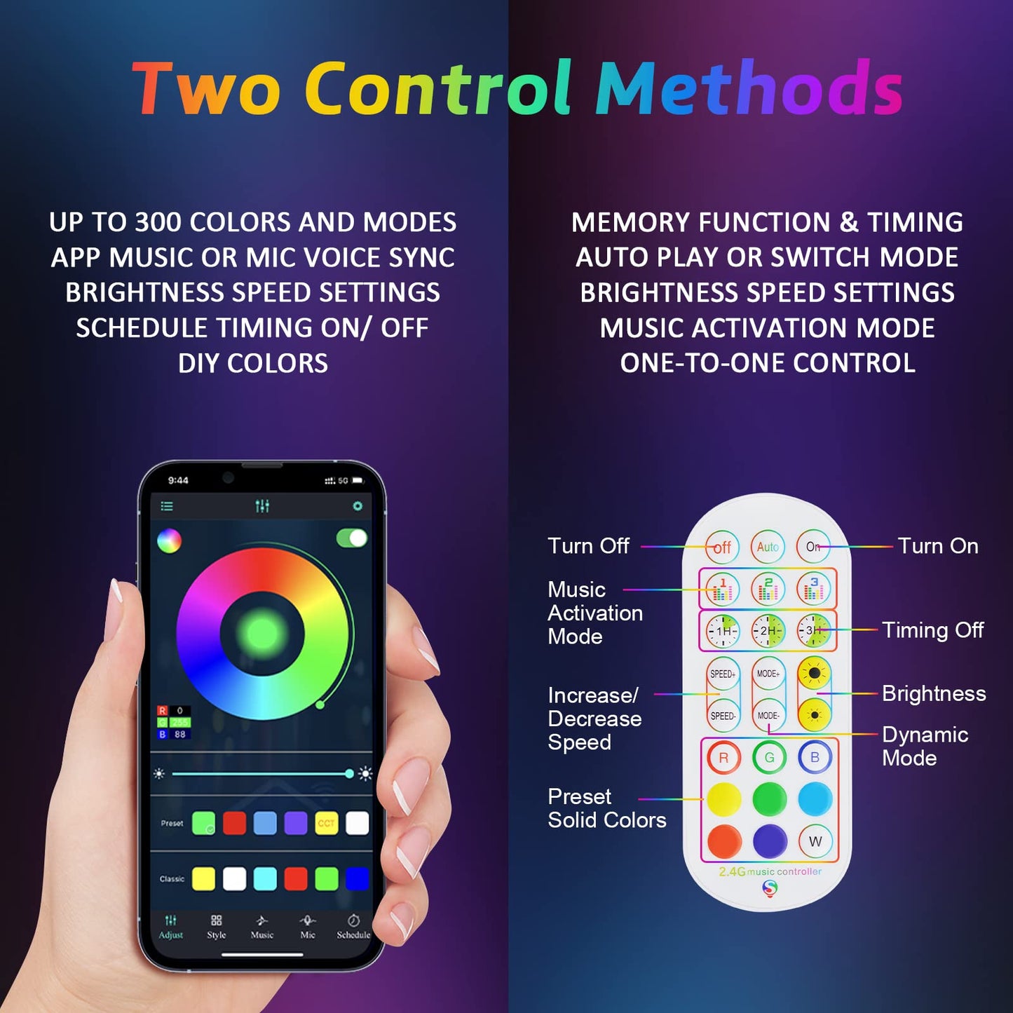 Ehaho 2 Pack 5FT Whip Lights with Spring Base,LED Whip Light with App & Remote Control, Spiral RGB Chasing Lighted Whips with Rocker Switch, Music Whip Light for UTV ATV Polaris RZR Can-Am SXS Truck