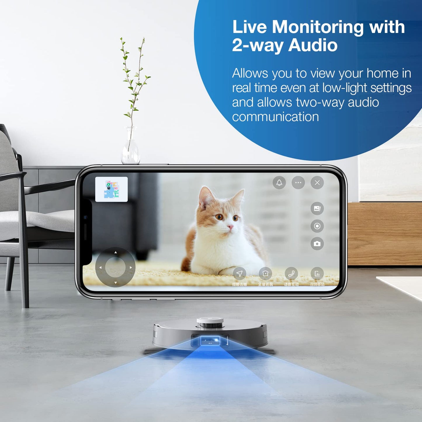 ECOVACS DEEBOT X1 Plus Robot Vacuum and Mop Combo with Self Emptying Station, 5000Pa Robot Vacuum Cleaner, Upgraded Laser Navigation, 3D Map, Obstacle Avoidance, Built-in YIKO Voice Assistant, Black