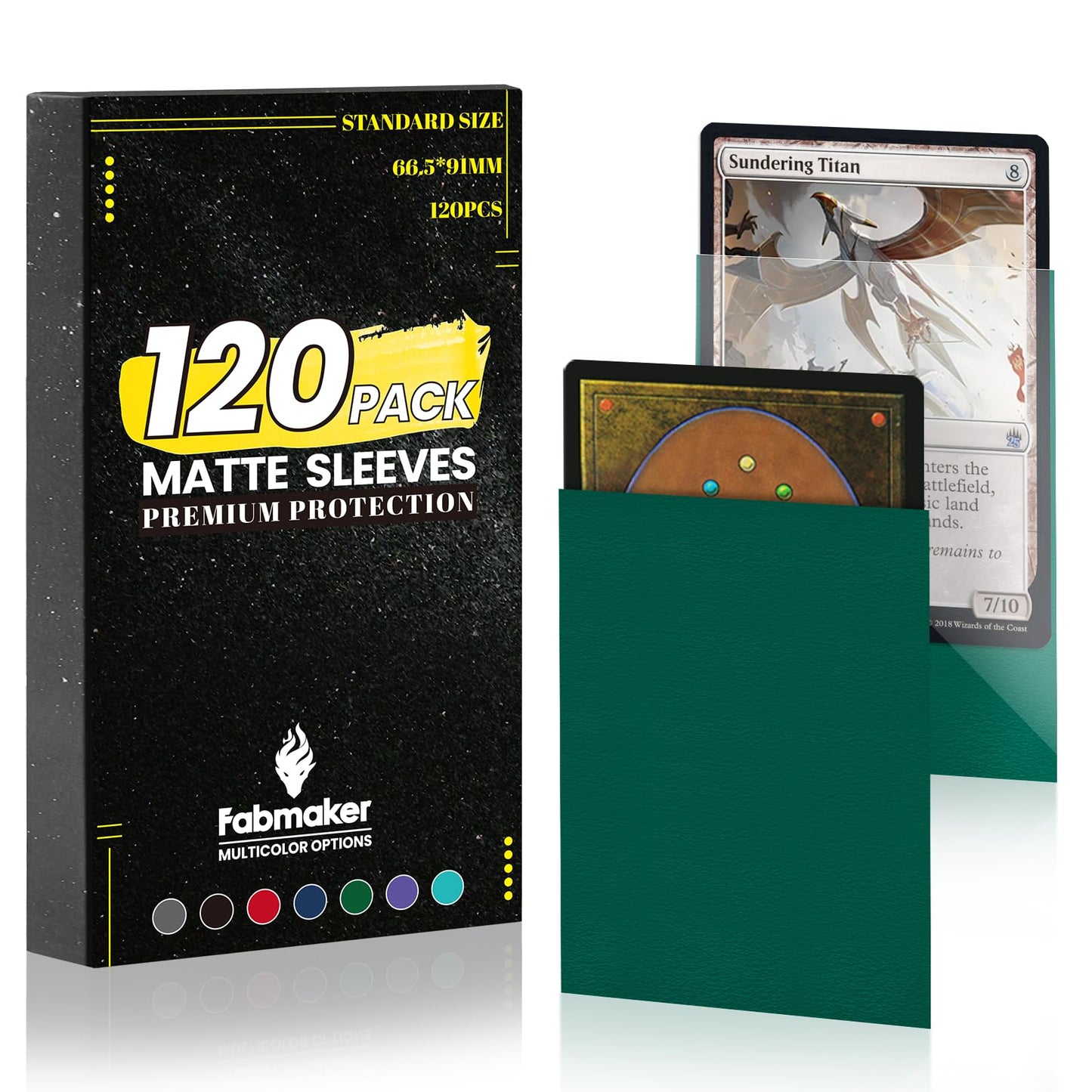 120Pack MTG Card Sleeves Toploaders for Trading Cards, Matte Card Sleeves Deck Card Protectors, Standard MTG Sleeves Perfect Shuffling Fit for Magic, Baseball Card,Sports Cards,Game Card, 66x91mm