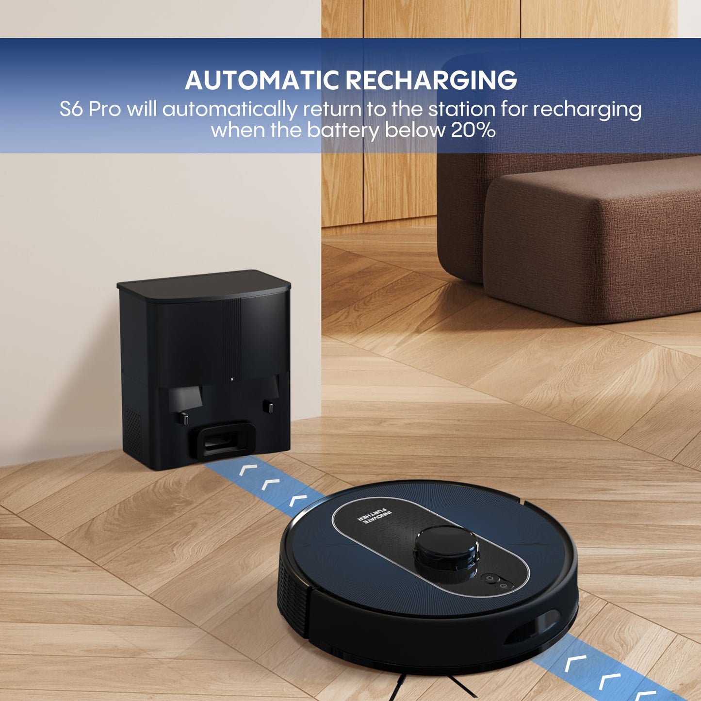 Robot Vacuum and Mop: 5000Pa Robot Vacuum Self Emptying, 360 LiDAR Navigation, 3L Dust Station for 60 Days Hands Free, Auto Carpet Boost, No-Go Zones, for Pet Hair, Hard Floors & Carpets APP Control